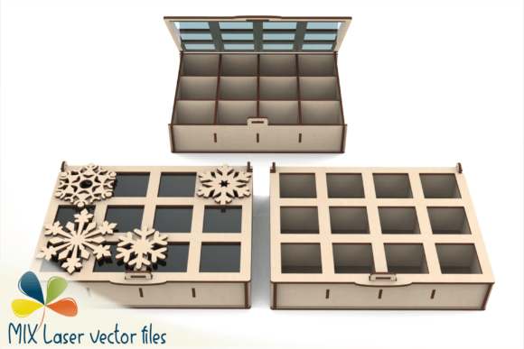 12-Slot Ornament Storage Box SVG: Laser Cutting and Winter Amp Review