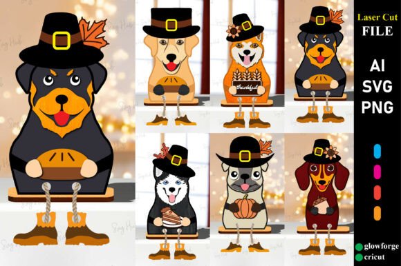 Autumn Dog Shelf Sitter Laser Cut Bundle