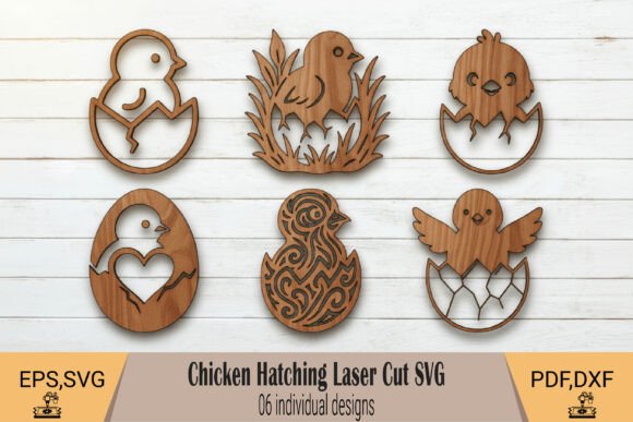 Chicken Hatching Laser Cut SVG for Wall Decor