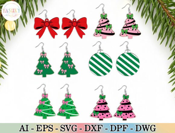 Christmas Earrings SVG Bundle: Laser Cutting & Winter Amp for Blogs