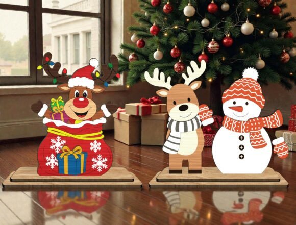 Christmas Reindeer Snowman SVG: Laser Cutting & Winter Amp Review