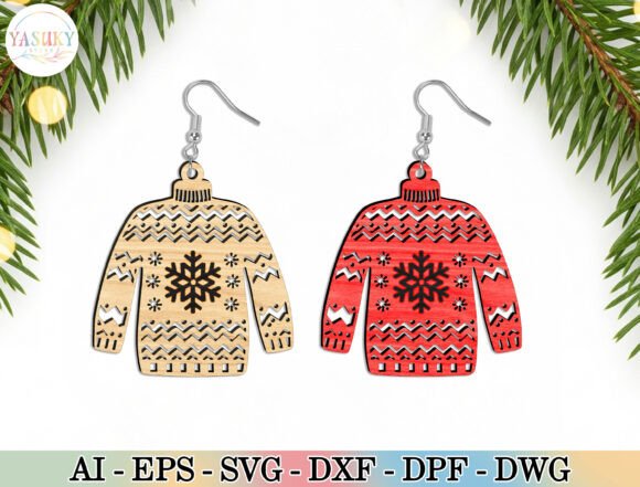 Christmas Sweater Earrings SVG: Laser Cutting & Winter Amp Review