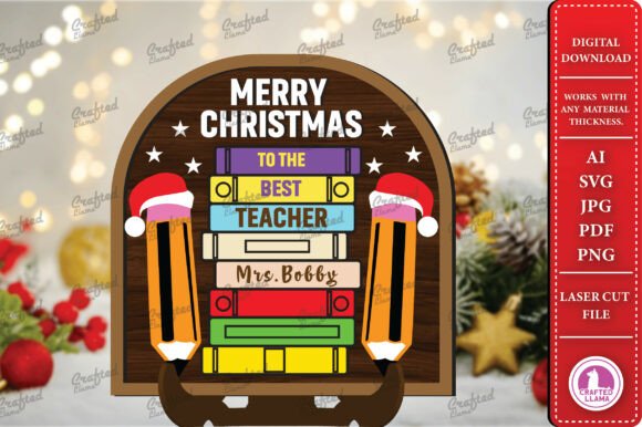 Christmas to the Best Teacher Laser Cut: Winter Amp Design Review