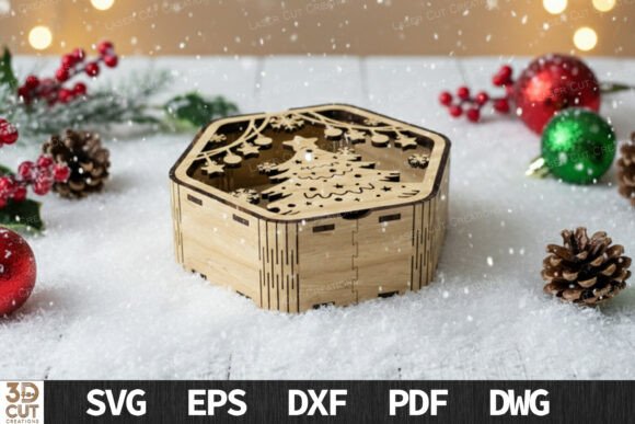 Christmas Tree Wooden Box SVG: Laser Cutting Winter Amp Review