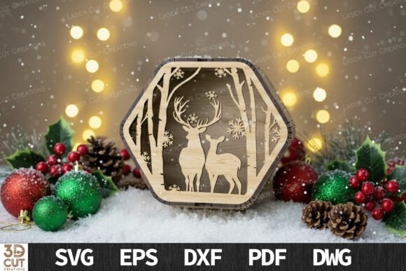 Deer Forest Christmas Box SVG Laser Cut Review