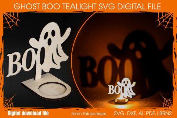 Ghost BOO Tealight SVG Laser File: A Review for Autumn Amp Creators
