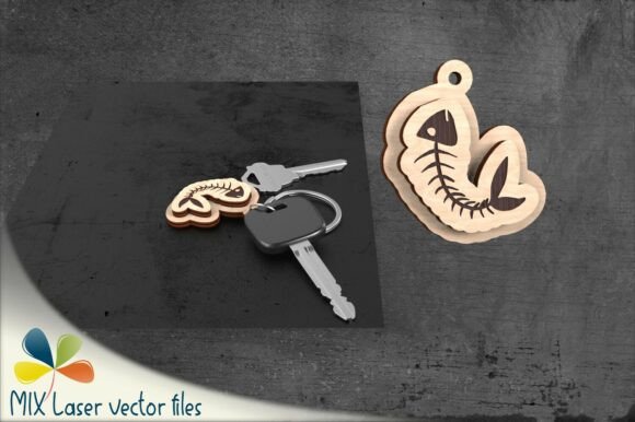 Laser Cut Fish Keychain for Modern Branding and Keychains