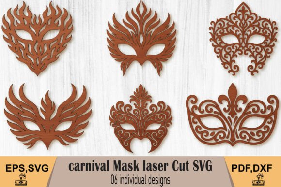 Masquerade Carnival Mask Laser Cut SVG for Wall Decor