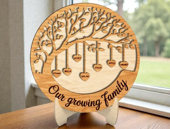 Our Growing Family Tree SVG: Laser Cutting & Home Decor