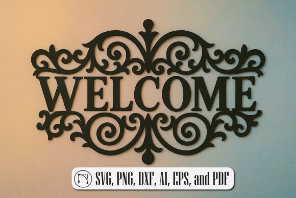 Paper Cut Welcome Sign SVG Cut File Review