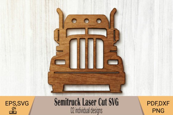 Semitruck Wall Art SVG for Laser Cutting & Wall Decor