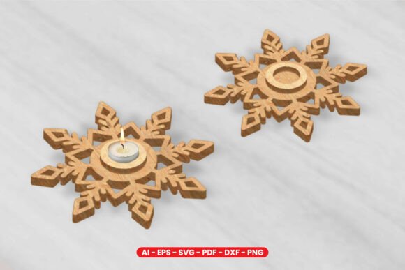 Snowflake Tealight Holder Laser Cut for Winter Amp