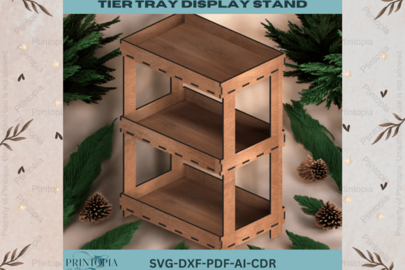 Tier Tray Stand SVG 189 for Laser Cutting and Other Home Decor
