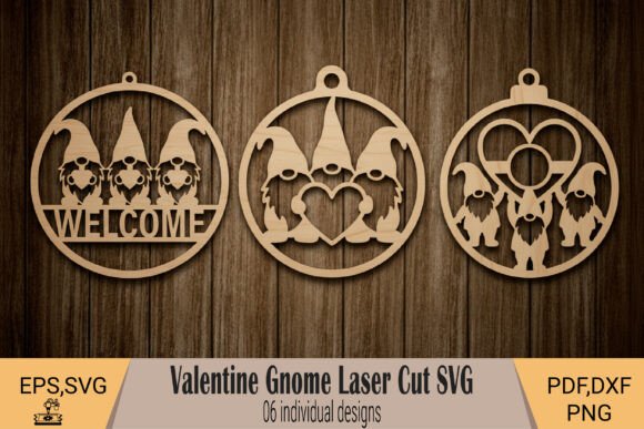 Valentine Gnome Laser Cut SVG