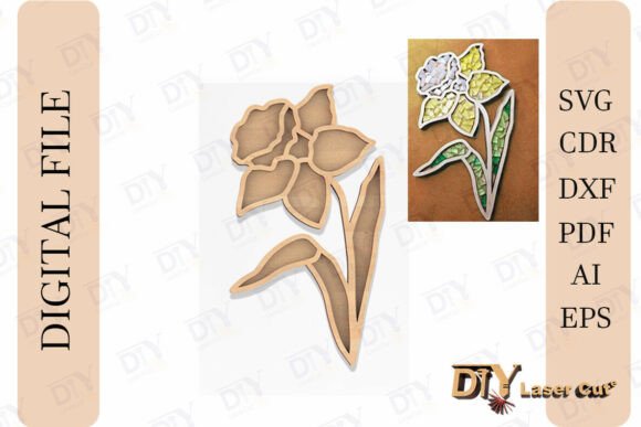 Wooden Frame Mosaic Substrate SVG 3 for Laser Cutting Home Decor